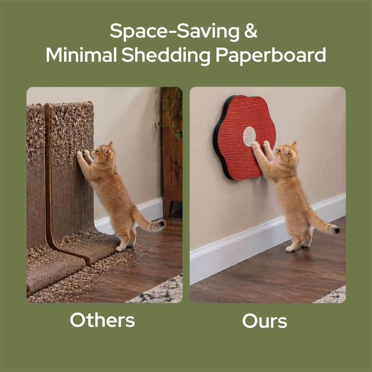 Wall Mounted Cat Scratcher, Decorative Art Scratching Board