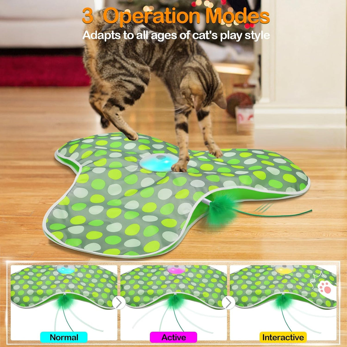 Interactive Cat Toys for Indoor Cats,Hide-N-Seek Game,Cat Enrichment Toy