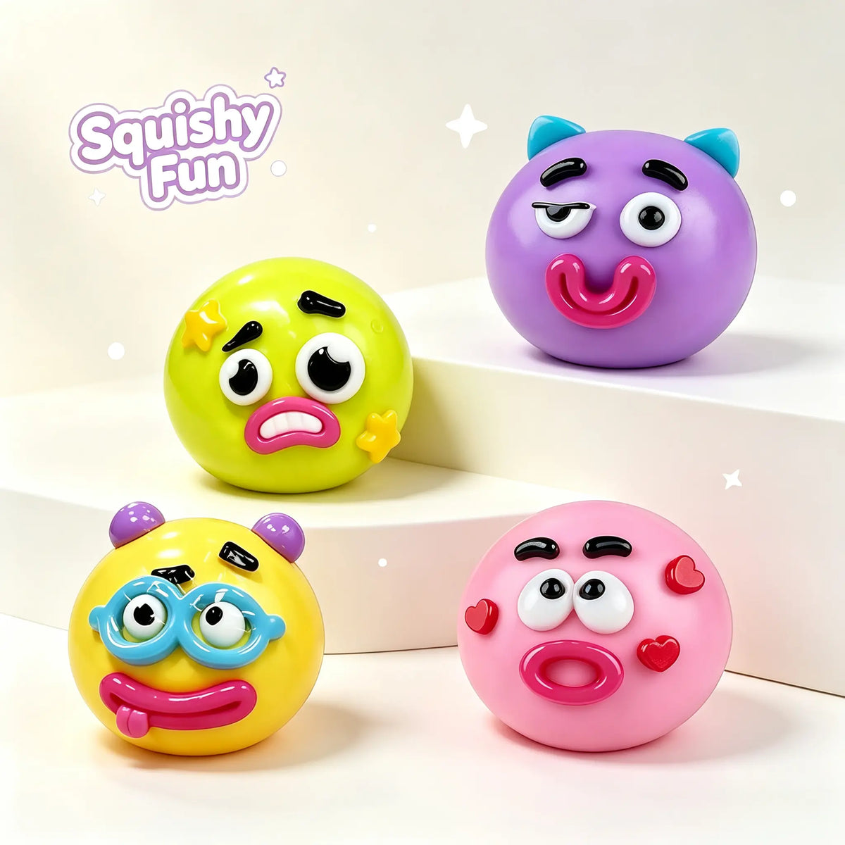 NEW Smushers Squishy - Curiosities Smushers Dog Face Swap Squishy Soft Moldable Cute Slow Rise Relaxing