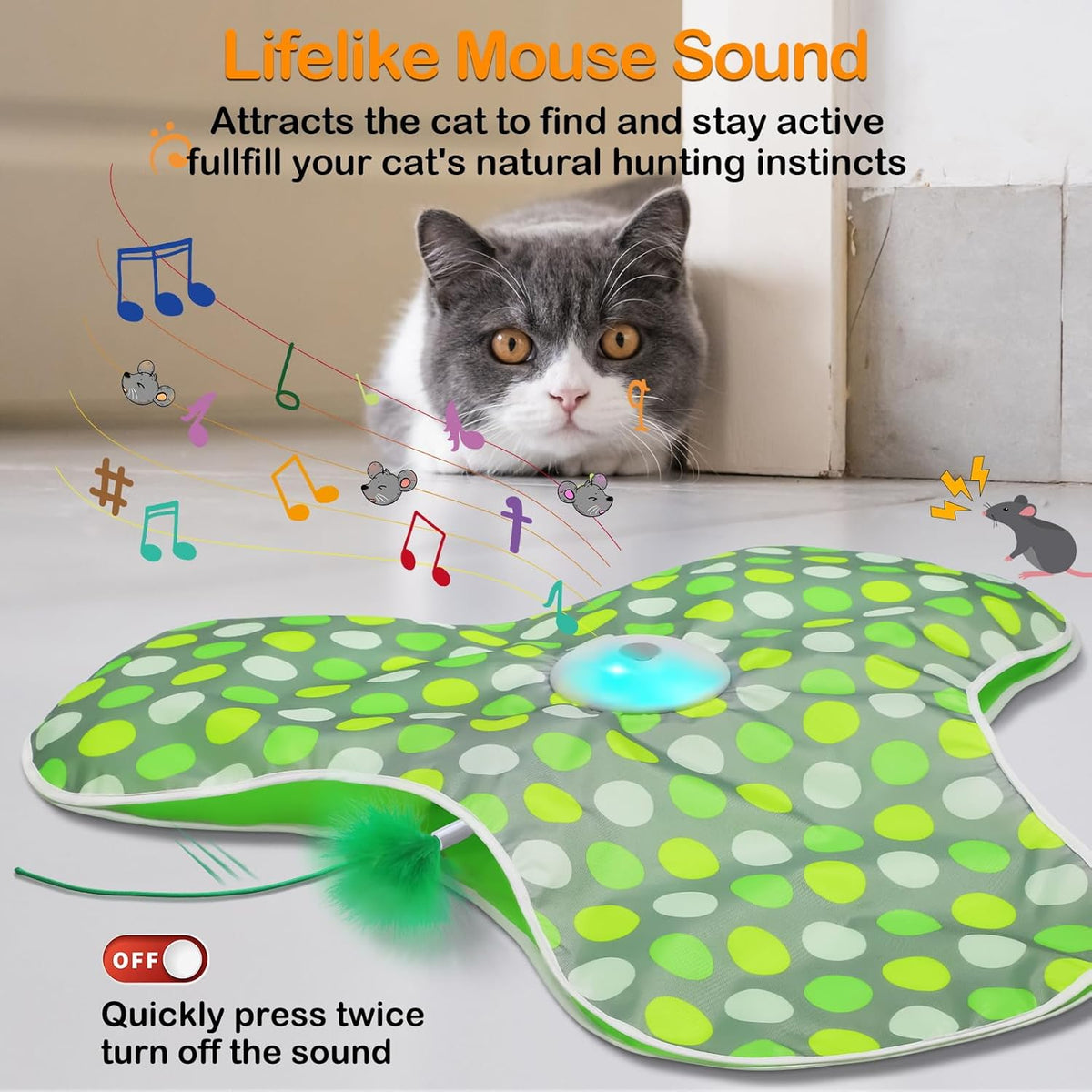 Interactive Cat Toys for Indoor Cats,Hide-N-Seek Game,Cat Enrichment Toy